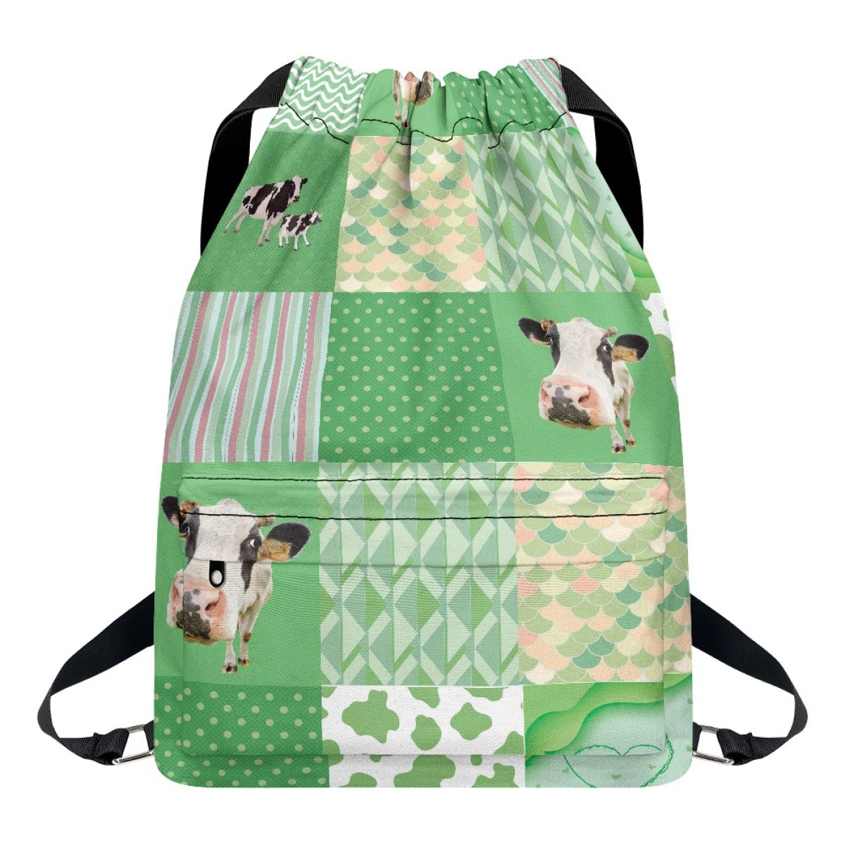 Wholesale Cow Highland Cattle Bunched Canvas Bags